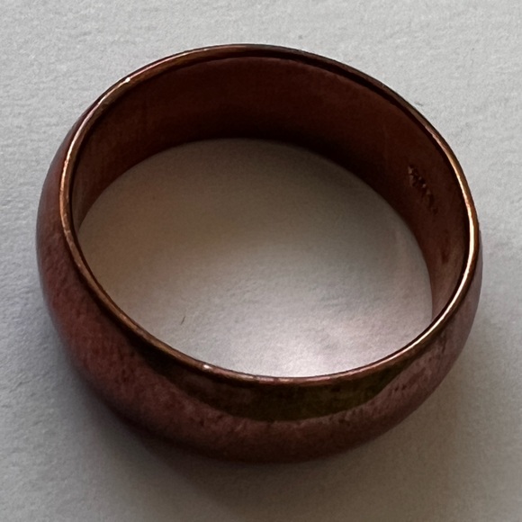 6 Solid Copper Ring thick classic band - Picture 5 of 5